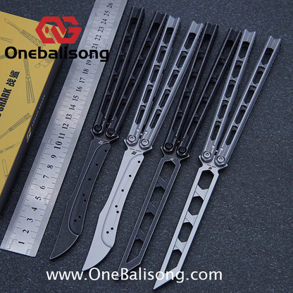 ARMED SHARK Prism Balisong Clone 5CR15 Stainless Steel Handle Stainless Steel Blade Bushings