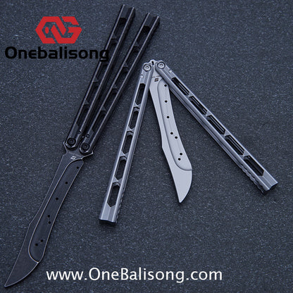 ARMED SHARK Prism Balisong Clone 5CR15 Stainless Steel Handle Stainless Steel Blade Bushings