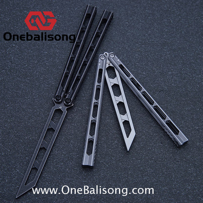 ARMED SHARK Prism Balisong Clone 5CR15 Stainless Steel Handle Stainless Steel Blade Bushings