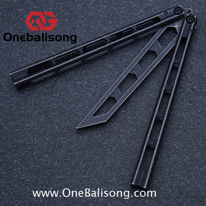 ARMED SHARK Prism Balisong Clone 5CR15 Stainless Steel Handle Stainless Steel Blade Bushings