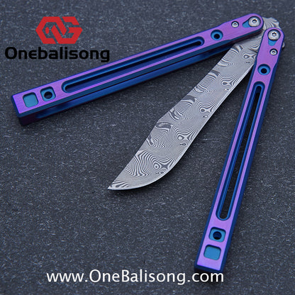 Theone Arctic Fox Balisong Titanium Alloy Handle Stainless Steel Blade Bushing