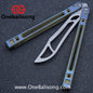 Theone Arctic Fox Balisong Titanium Alloy Handle Stainless Steel Blade Bushing