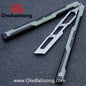 Armed Shark Ajax V1/V2 Balisong Clone Seven Series Aluminum Alloy+G10 Patch/All Aluminum  Handle Stainless Steel Trainer Blade Bushing Balisong
