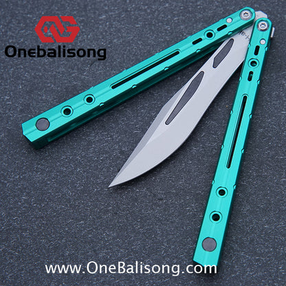 H-air Dust Balisong Aluminum Alloy Handle Stainless Steel Blade Bushings