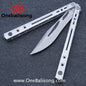 H-air Dust Balisong Aluminum Alloy Handle Stainless Steel Blade Bushings