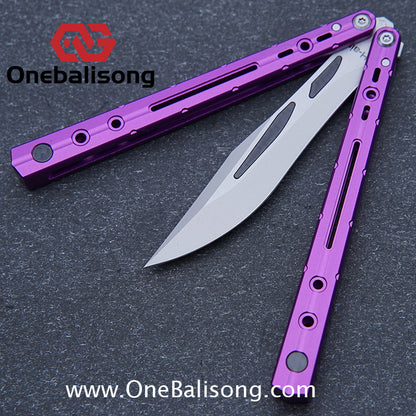 H-air Dust Balisong Aluminum Alloy Handle Stainless Steel Blade Bushings