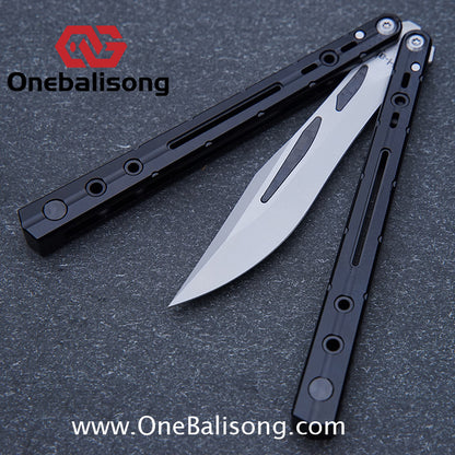 H-air Dust Balisong Aluminum Alloy Handle Stainless Steel Blade Bushings