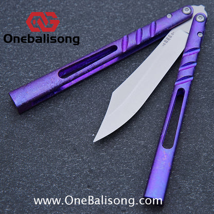 Titus Titanium CHAB Clone Balisong Titanium Channe Alpha Beast Stainless Steel Blade Bushing