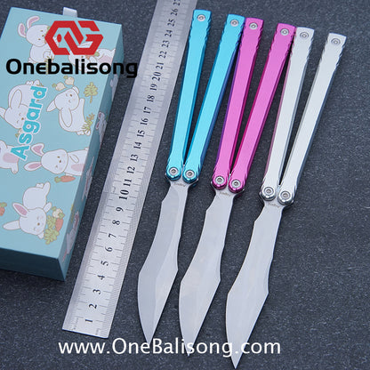 Asgard Master Balisong Aluminum Alloy Handle Stainless Steel Sandwich Structure Bushing