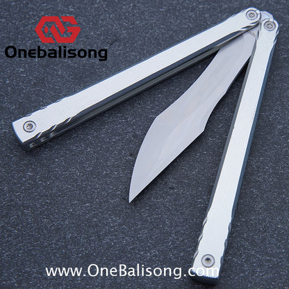 Asgard Master Balisong Aluminum Alloy Handle Stainless Steel Sandwich Structure Bushing