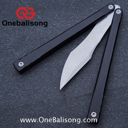 Asgard Master Balisong Aluminum Alloy Handle Stainless Steel Sandwich Structure Bushing