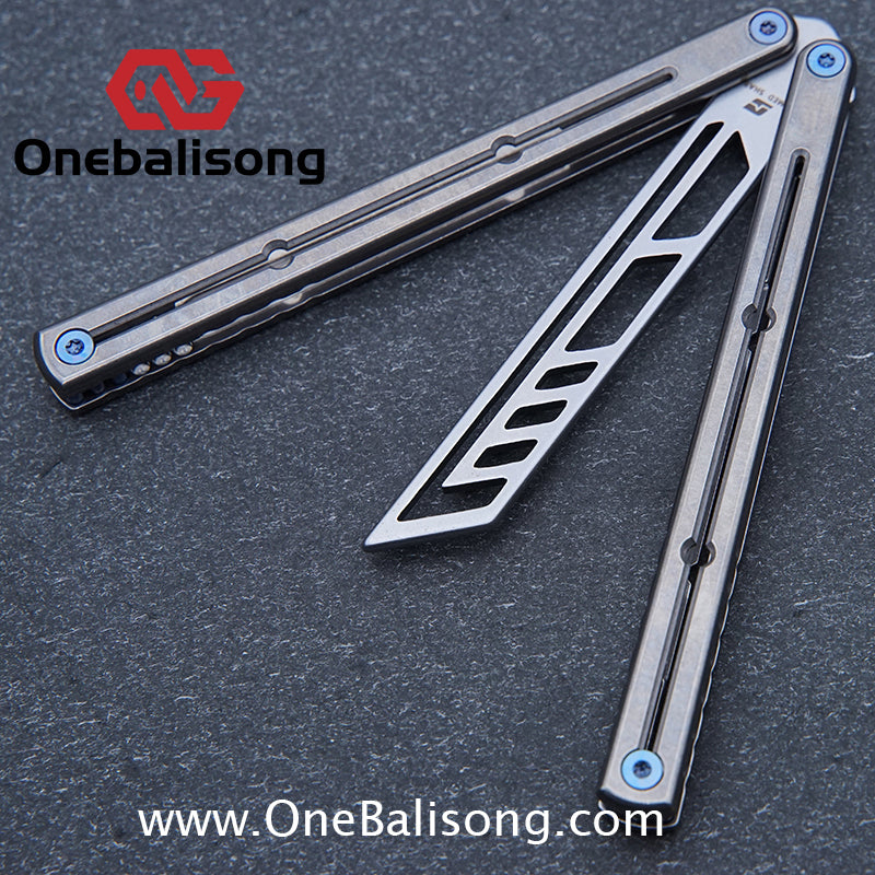 ARMED SHARK Sandwich Titanium Kraken Clone TC4 Titanium Alloy Handle 5CR15 Stainless Steel Blade Bushing