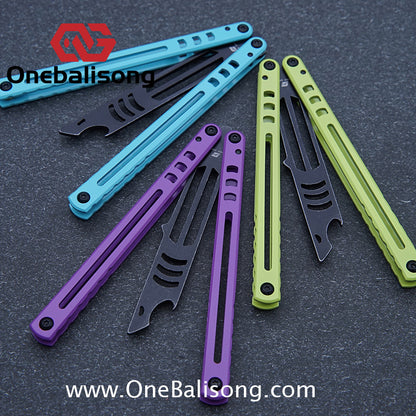 ARMED SHARK Steel Madko Balisong Clone 3cr13 Stainless Steel Handle Stainless Steel Blade Bushings