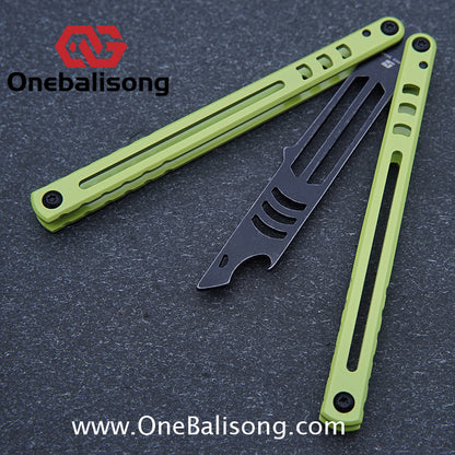 ARMED SHARK Steel Madko Balisong Clone 3cr13 Stainless Steel Handle Stainless Steel Blade Bushings