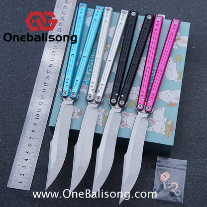 Asgard The Blue Sky Balisong Aluminum Alloy Handle Stainless Steel Integrated Structure Bushing