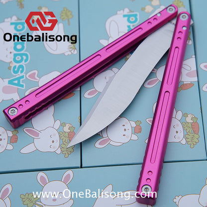 Asgard The Blue Sky Balisong Aluminum Alloy Handle Stainless Steel Integrated Structure Bushing