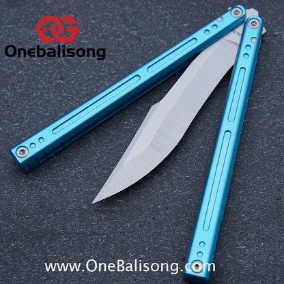 Asgard The Blue Sky Balisong Aluminum Alloy Handle Stainless Steel Integrated Structure Bushing