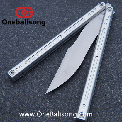 Asgard The Blue Sky Balisong Aluminum Alloy Handle Stainless Steel Integrated Structure Bushing