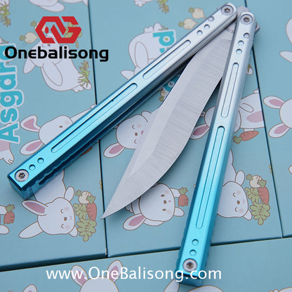 Asgard The Blue Sky Balisong Aluminum Alloy Handle Stainless Steel Integrated Structure Bushing