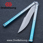 Asgard The Blue Sky Balisong Aluminum Alloy Handle Stainless Steel Integrated Structure Bushing