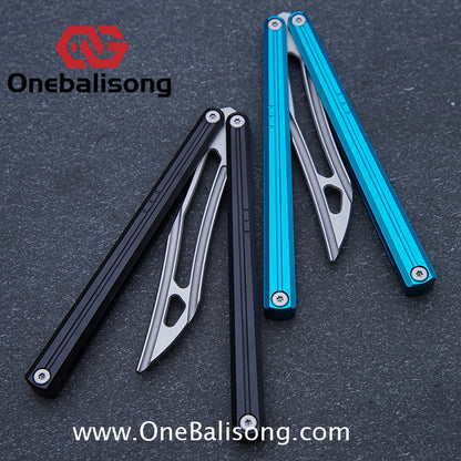 Flux V2 Original Balisong Aluminum Alloy Splicing Integrated Handle Stainless Steel Blade Bushing