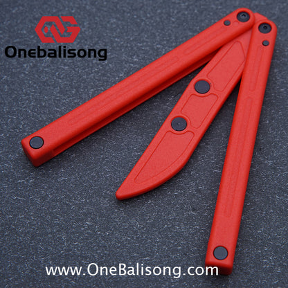 Asgard Cancer Balisong Plastic Trainer Outdoor Safe EDC Practice Knife Fancy Folding Knife
