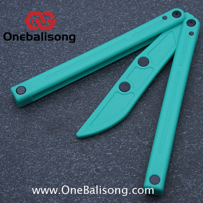 Asgard Cancer Balisong Plastic Trainer Outdoor Safe EDC Practice Knife Fancy Folding Knife