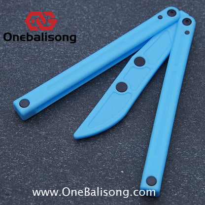 Asgard Cancer Balisong Plastic Trainer Outdoor Safe EDC Practice Knife Fancy Folding Knife