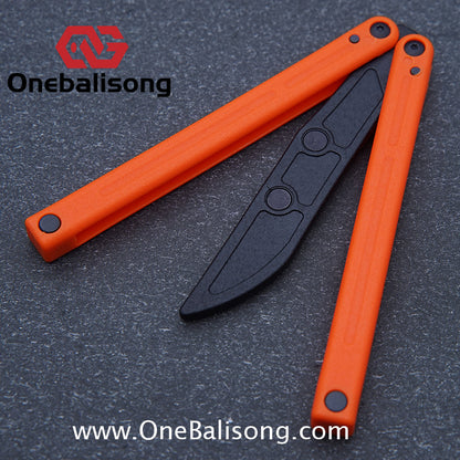 Asgard Cancer Balisong Plastic Trainer Outdoor Safe EDC Practice Knife Fancy Folding Knife