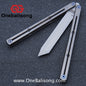 Blue River Sandwich Titanium Kraken Balisong TC4 Titanium Alloy Handle Fake Blade Bushing