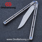 Blue River Sandwich Titanium Kraken Balisong TC4 Titanium Alloy Handle Fake Blade Bushing