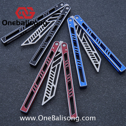 Sui Feng Squid Megalodon Balisong 7075 Aluminum Alloy Handle 440C Stainless Steel Blade Bushings