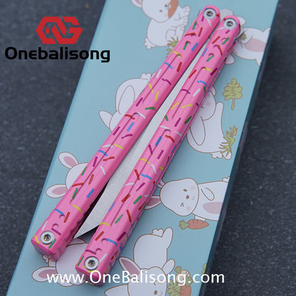 Asgard The Blue Sky Balisong Aluminum Alloy Handle Stainless Steel Integrated Structure Bushing