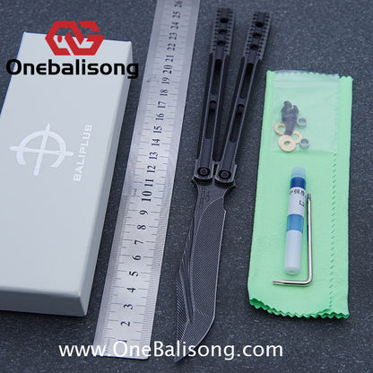 Baliplus Orca V2 Balisong Clone Flying Butterfly Clone Titanium Alloy Handle Stainless Steel Blade