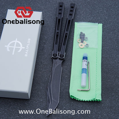 Baliplus Orca V2 Balisong Clone Flying Butterfly Clone Titanium Alloy Handle Stainless Steel Blade