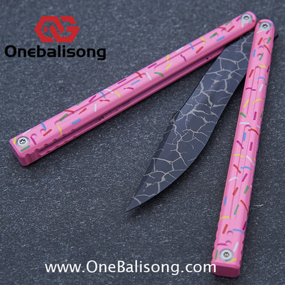 Asgard The Blue Sky Balisong Aluminum Alloy Handle Stainless Steel Integrated Structure Bushing