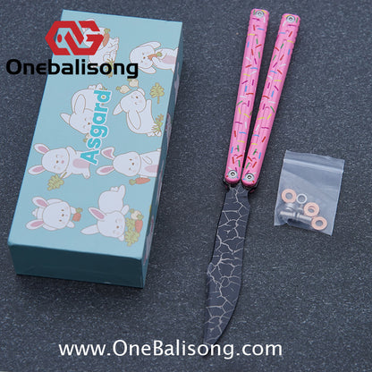 Asgard The Blue Sky Balisong Aluminum Alloy Handle Stainless Steel Integrated Structure Bushing