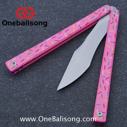 Asgard Master Balisong Aluminum Alloy Handle Stainless Steel Sandwich Structure Bushing
