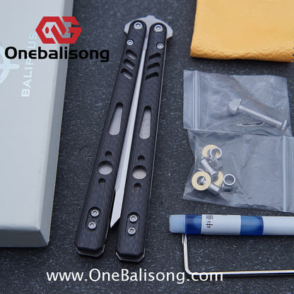 Baliplus REP Special Edition Balisong Clone G10 Patch Titanium alloy-handle stainless steel blade