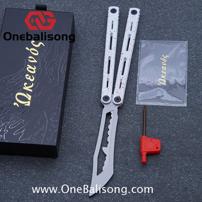 TITAN Oceanus V2 Balisong Stainless Steel+Coating Handle Stainless Steel Blade Bushings
