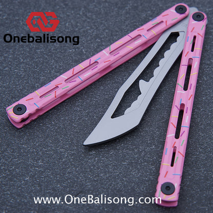 TITAN Oceanus V2 Balisong Stainless Steel+Coating Handle Stainless Steel Blade Bushings