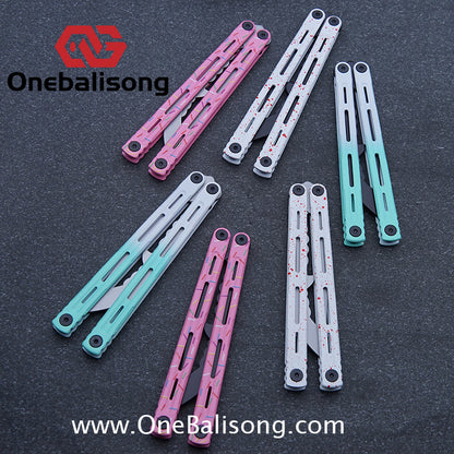 TITAN Oceanus V2 Balisong Stainless Steel+Coating Handle Stainless Steel Blade Bushings