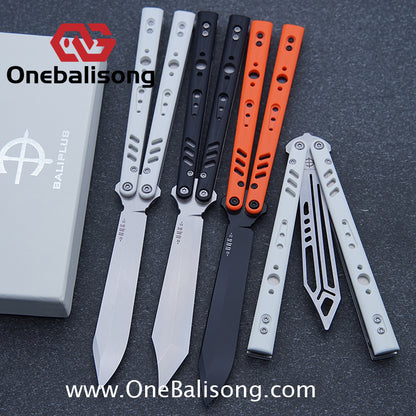 Baliplus BRS REP CLONE Balisong TC4 Titanium Alloy+G10 Patch Bushings Sandwich Structure 9cr18