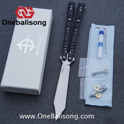 Baliplus BRS REP CLONE Balisong TC4 Titanium Alloy+G10 Patch Bushings Sandwich Structure 9cr18