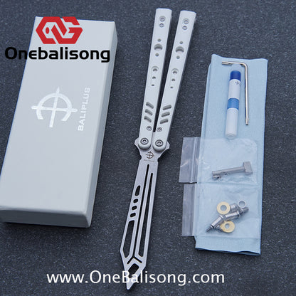 Baliplus BRS REP CLONE Balisong TC4 Titanium Alloy+G10 Patch Bushings Sandwich Structure 9cr18