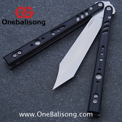 Baliplus BRS REP CLONE Balisong TC4 Titanium Alloy+G10 Patch Bushings Sandwich Structure 9cr18