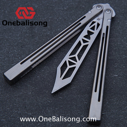 ARMED SHARK Titanium REP SE Balisong Clone TC4 Titanium Alloy Handle 5CR15 Stainless Steel Blade