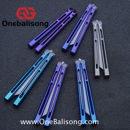 APOCALYPSE TIANQI Telesto Balisong Titanium Alloy Handle+VG10 Stainless Steel Blade Bushing