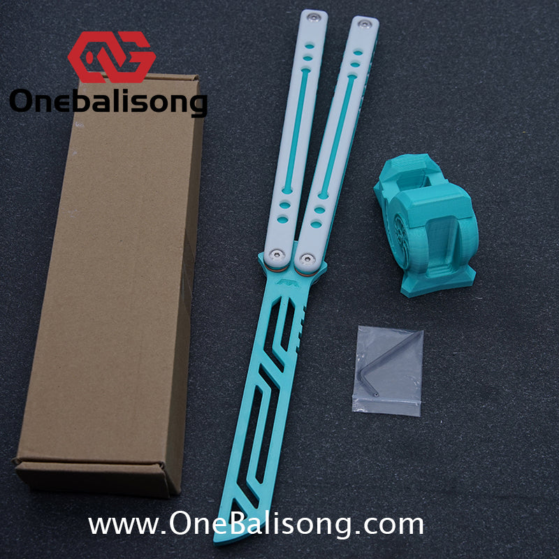 Giant nautilus Balisong Plastic Trainer Outdoor Safe EDC Practice Knife Fancy Folding Knife