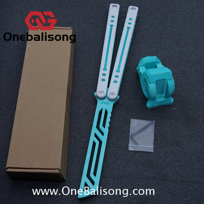 YY Giant nautilus Balisong Plastic Trainer Outdoor Safe EDC Practice Knife Fancy Folding Knife